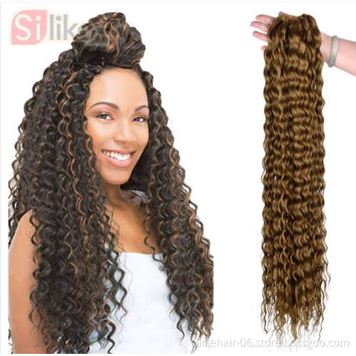 Silike Water Wave Projector All Color Availiable Synthetic Hair Crochet Bundles Weave Extension Can Buy 3 or 4 Bundles Free Ship